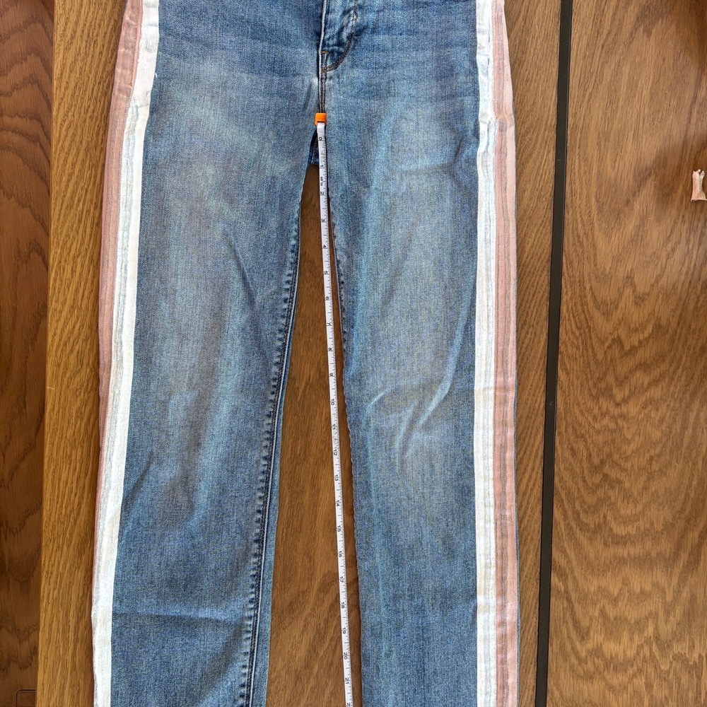 Hudson Nico Cigarette Jeans Pink and White